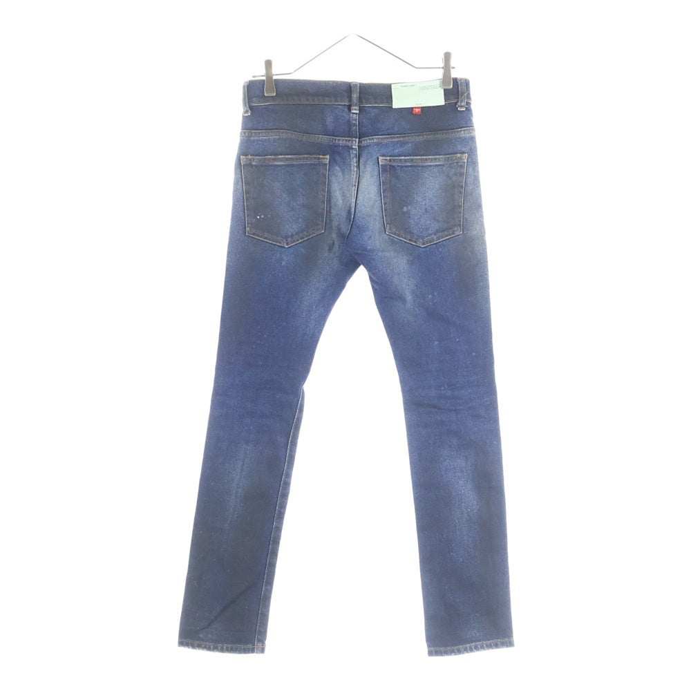 OFF-WHITE(オフホワイト) ロゴプレート デニム スキニーパンツ インディゴ OMYA002E18149001