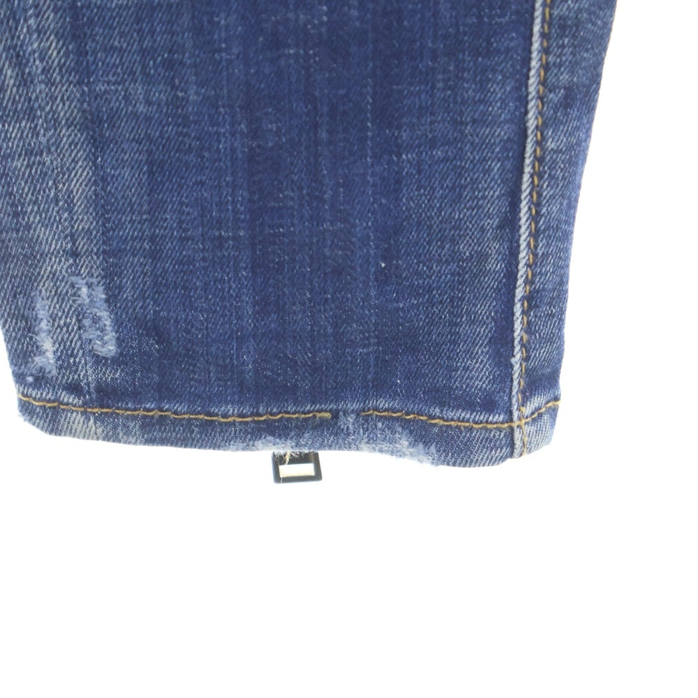 DSQUARED2(ディースクエアード) 18AW SKATER JEANS ダメージ加工 デニム スキニーパンツ インディゴ S74LB0419 S30342