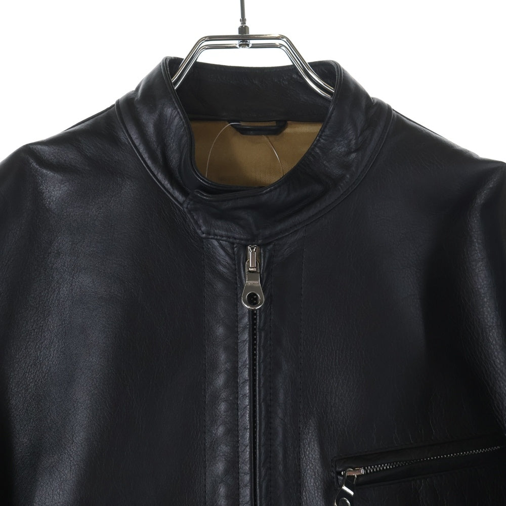 Cinquanta(チンクアンタ) シングルライダースジャケット レザー