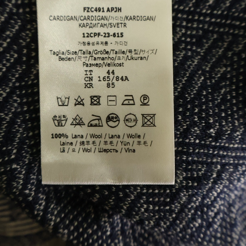 FENDI(フェンディ) FFロゴ 総柄 Vネック カーディガン ネイビー FZC491 APJH