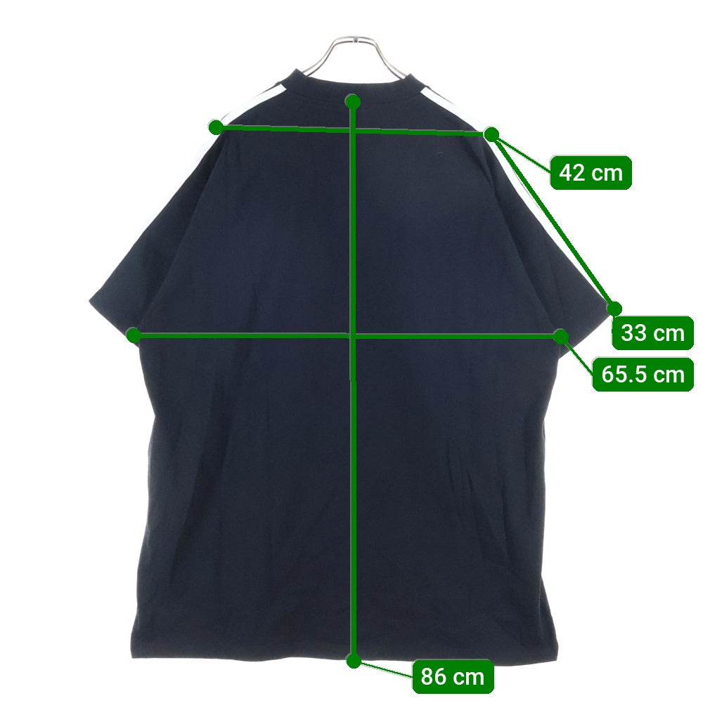 BALENCIAGA(バレンシアガ) ×adidas s Cotton Crew Neck Tee アディダス オーバーサイズ クルーネック 半袖Tシャツ ブラック 739101 TNVA6