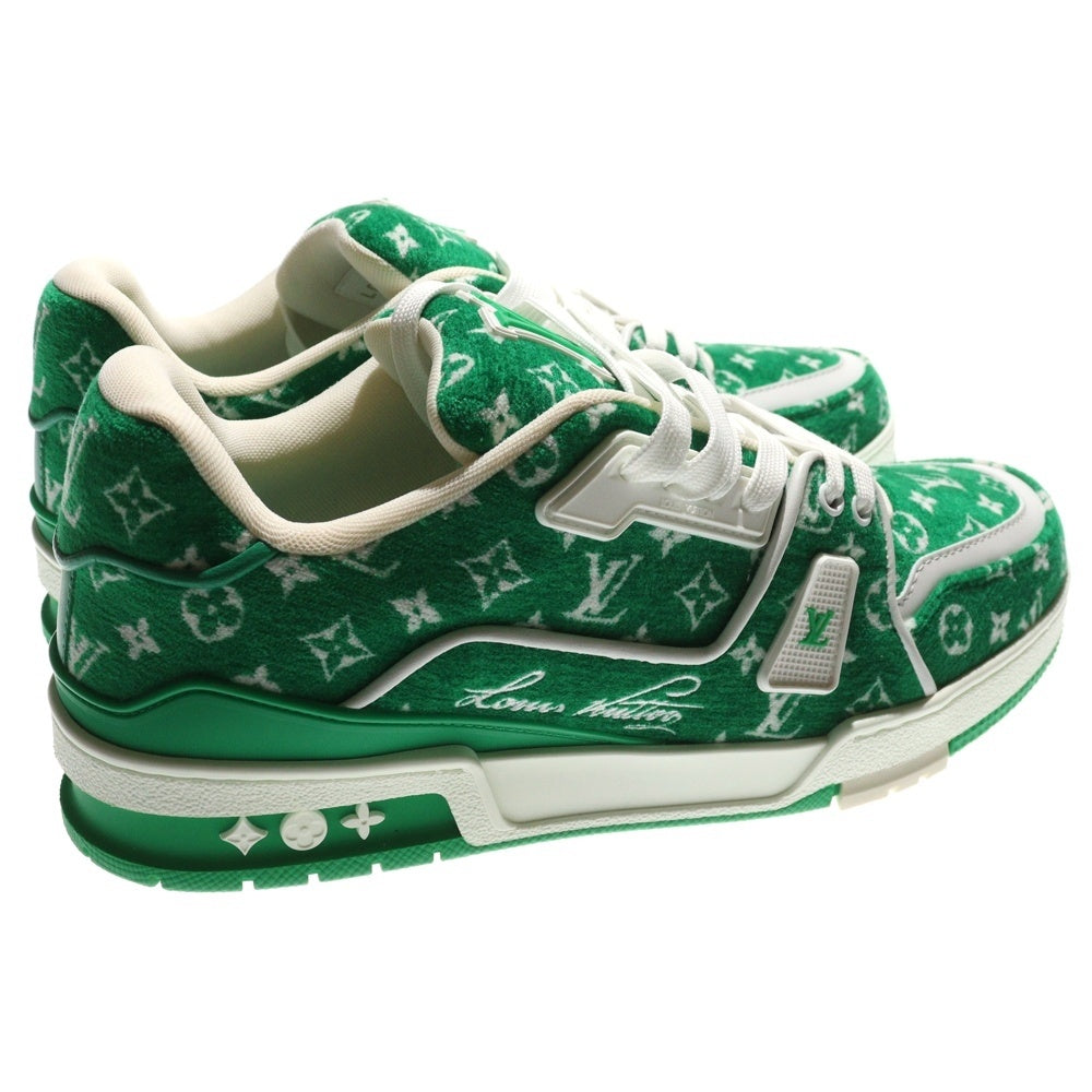 LOUIS VUITTON(ルイヴィトン) LV Trainer 1ABFS6 LVトレイナー ライン ベロアローカットスニーカー グリーン