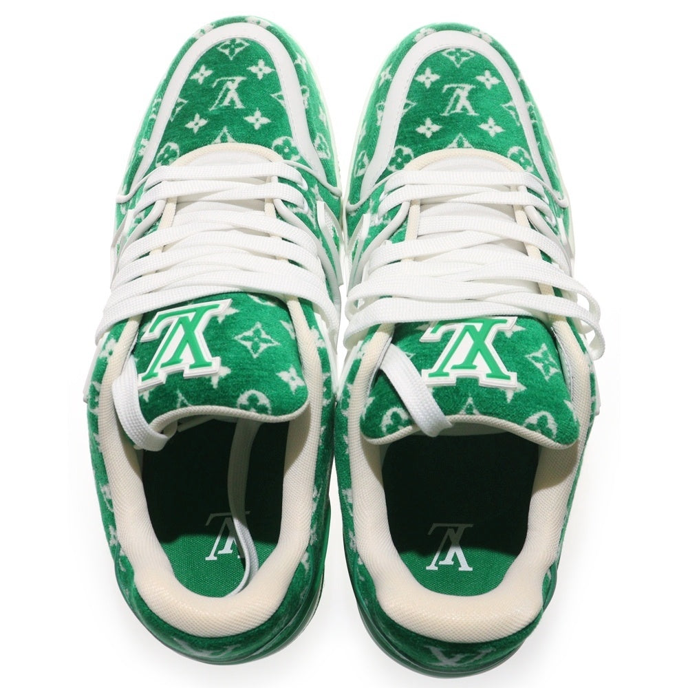 LOUIS VUITTON(ルイヴィトン) LV Trainer 1ABFS6 LVトレイナー ライン ベロアローカットスニーカー グリーン