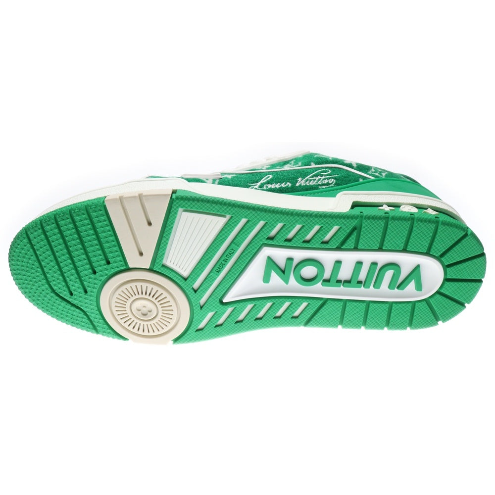 LOUIS VUITTON(ルイヴィトン) LV Trainer 1ABFS6 LVトレイナー ライン ベロアローカットスニーカー グリーン