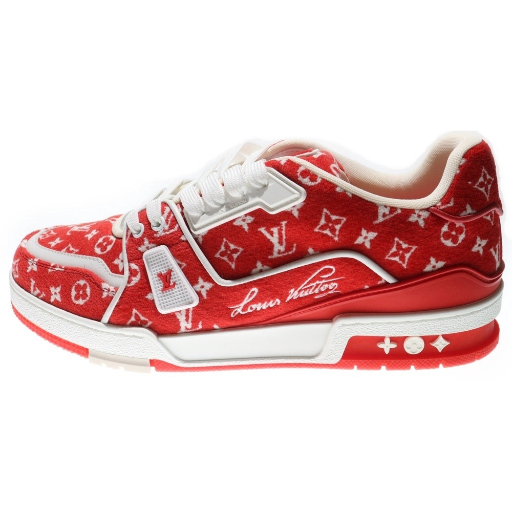 LOUIS VUITTON(ルイヴィトン) LV Trainer 1ABFSQ LVトレイナー ライン ベロアローカットスニーカー レッド