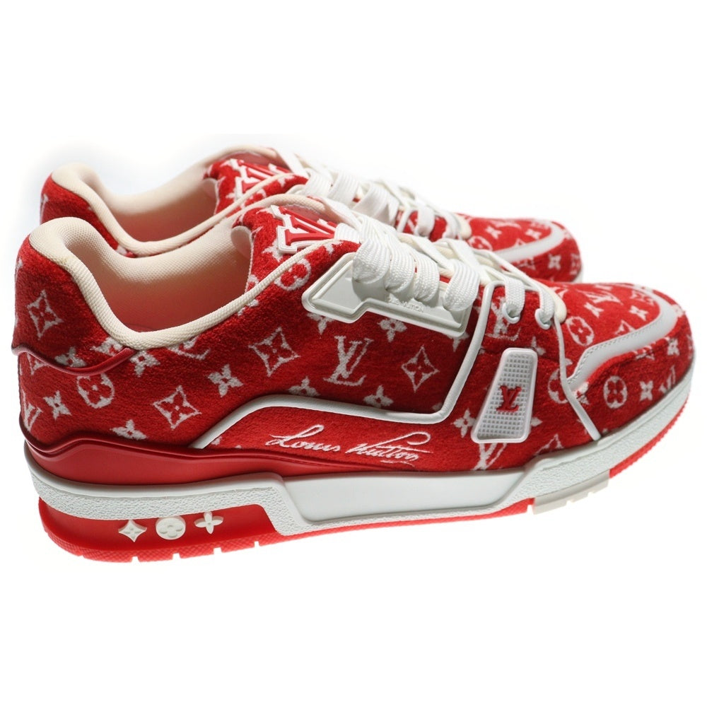 LOUIS VUITTON(ルイヴィトン) LV Trainer 1ABFSQ LVトレイナー ライン ベロアローカットスニーカー レッド