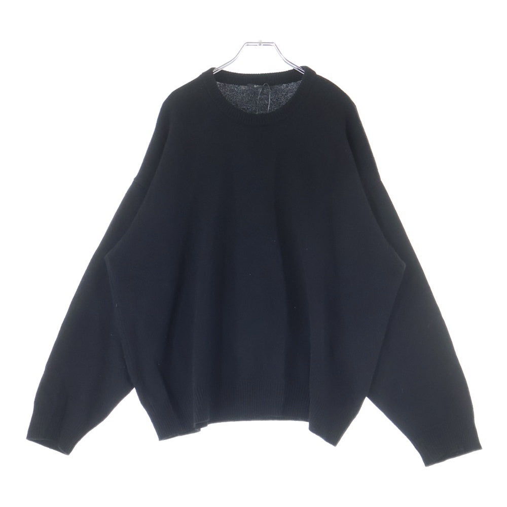 BALENCIAGA(バレンシアガ) バックロゴ刺繍 クルーネックセーター カシミヤニット ブラック 682004 T4124