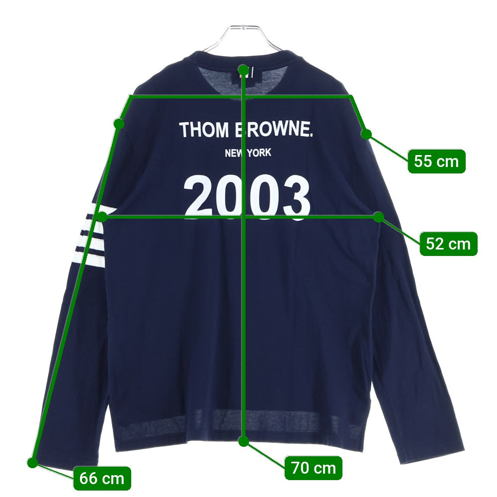 THOM BROWNE(トムブラウン) 2003年 バックプリント長袖Tシャツ ロングスリーブカットソー ネイビー MJS169B-07862-415