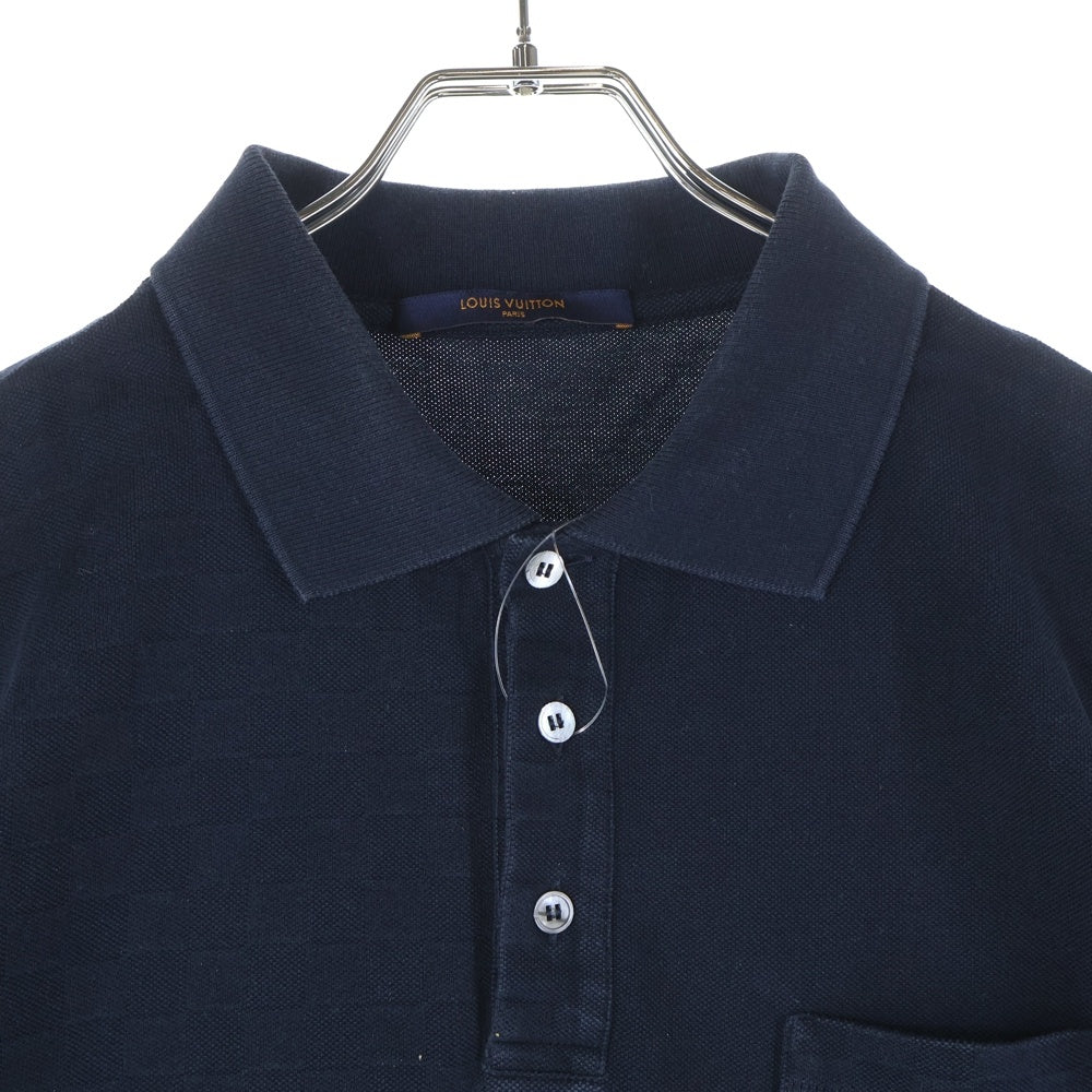 LOUIS VUITTON(ルイヴィトン) 20AW ダミエ 半袖ポロシャツ ネイビー
