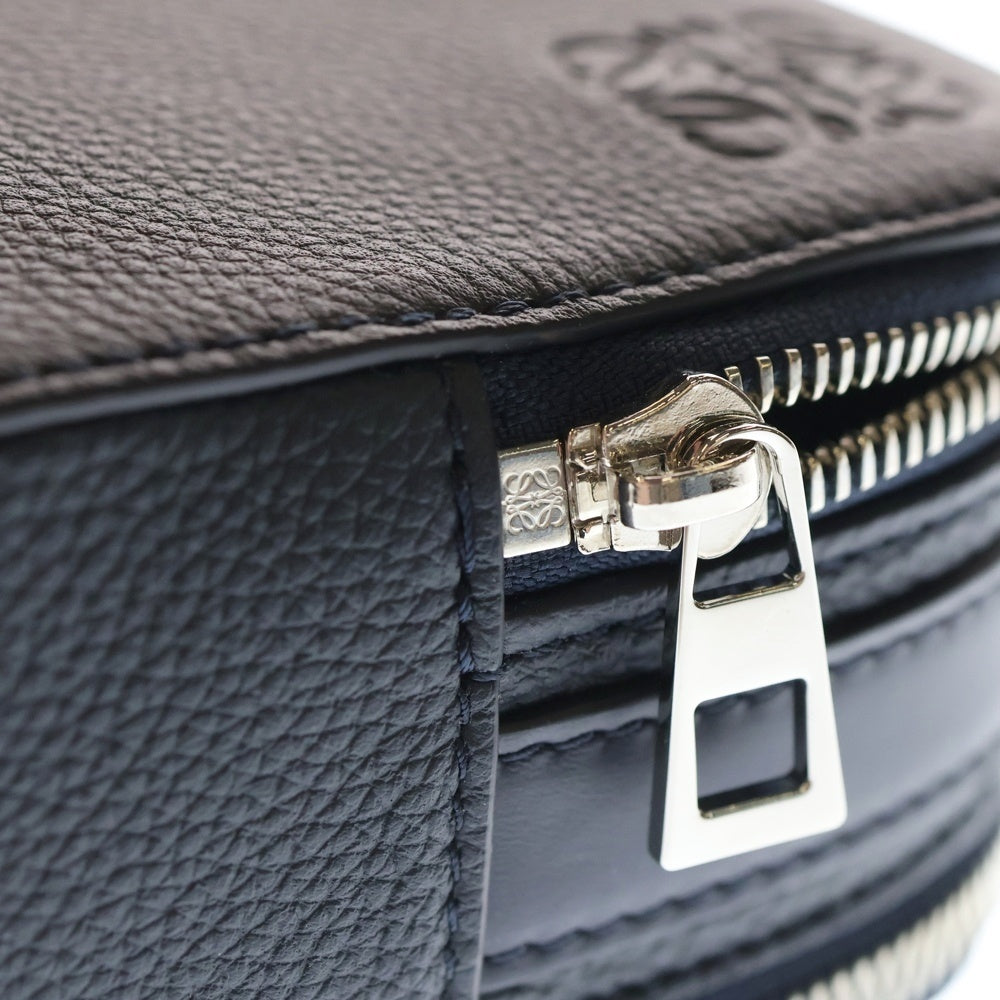 LOEWE(ロエベ) アナグラム カメラバッグ クロスボディ レザーショルダーバッグ ネイビー レディース