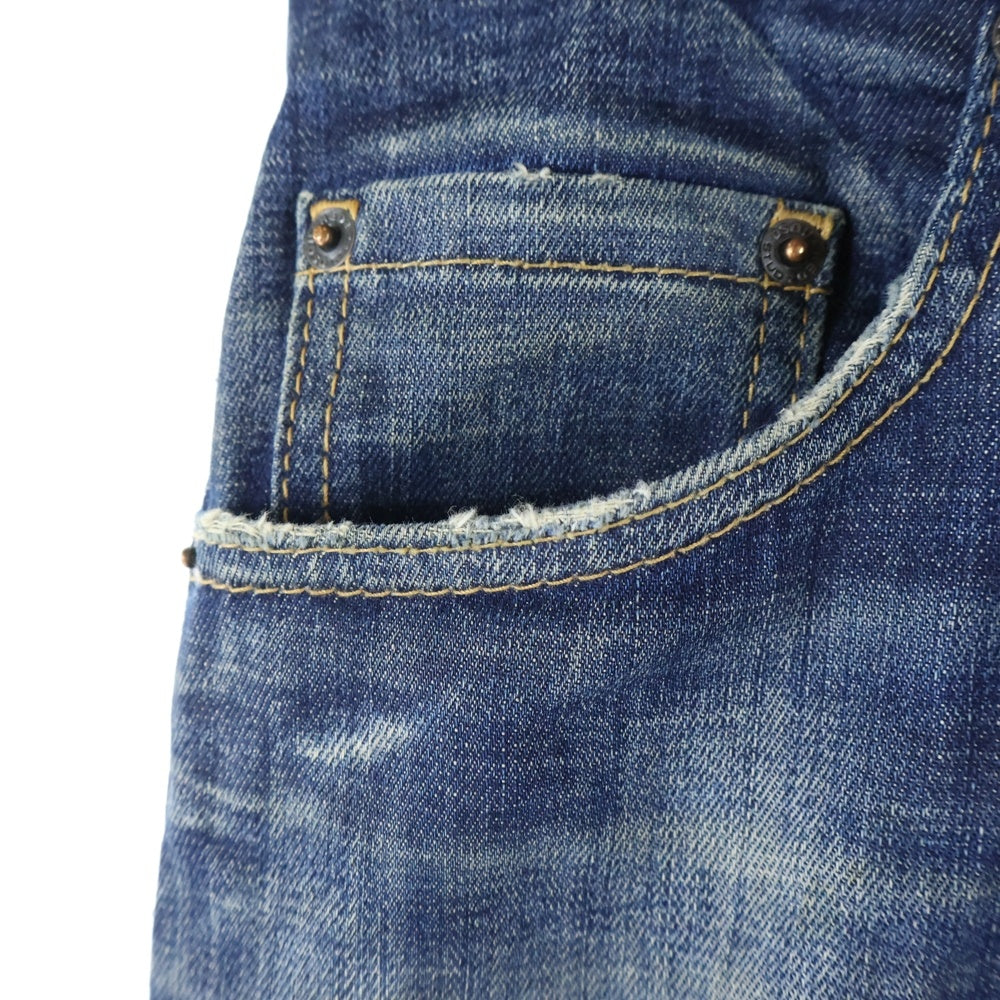 DSQUARED2(ディースクエアード) SKATER JEAN ボタンフライ スキニーデニムパンツ インディゴ S74LB1133S30342