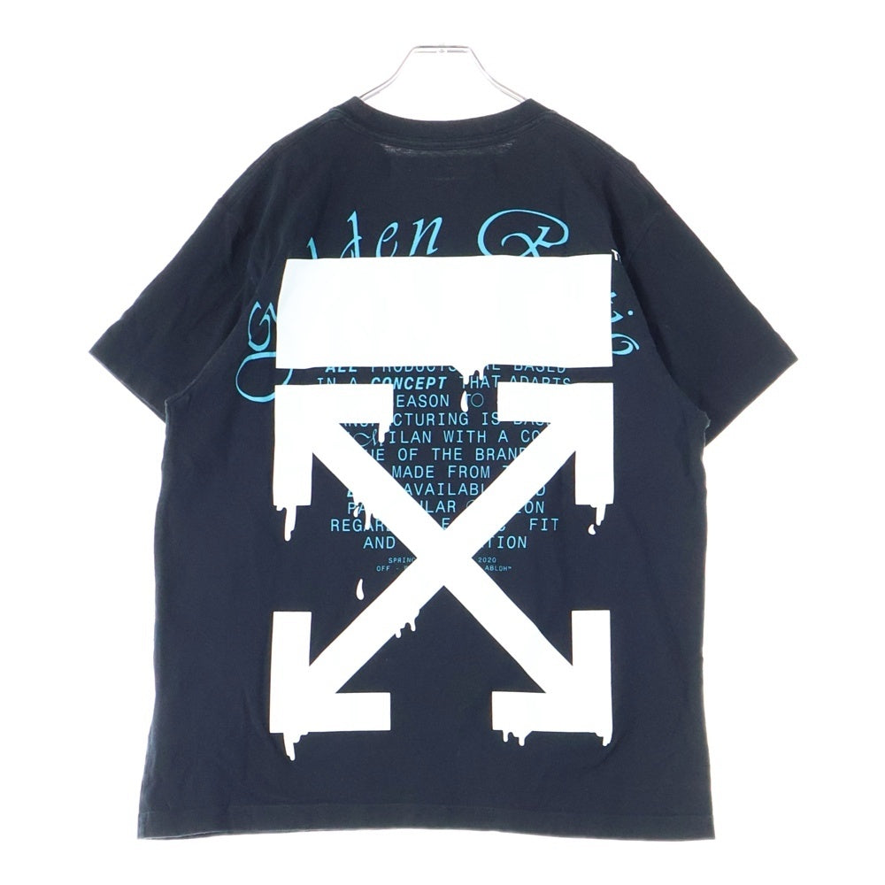 OFF-WHITE(オフホワイト) 20SS Dripping Arrows T-Shirt ドリッピング アロー 半袖Tシャツ ブラック OMAA038R20185005