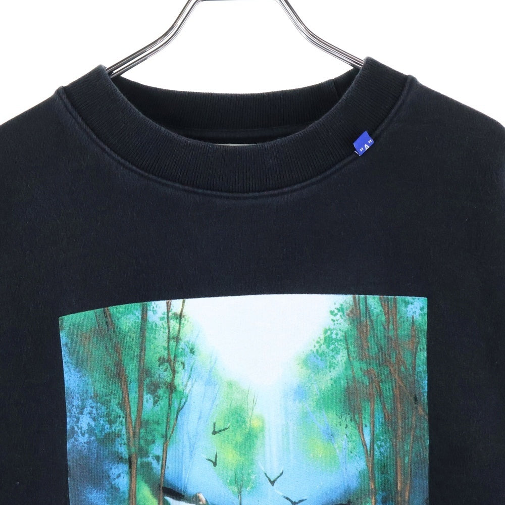 OFF-WHITE(オフホワイト) 19AW アロープリントクルーネックスウェットトレーナー ブラック OMBA035E19E30015