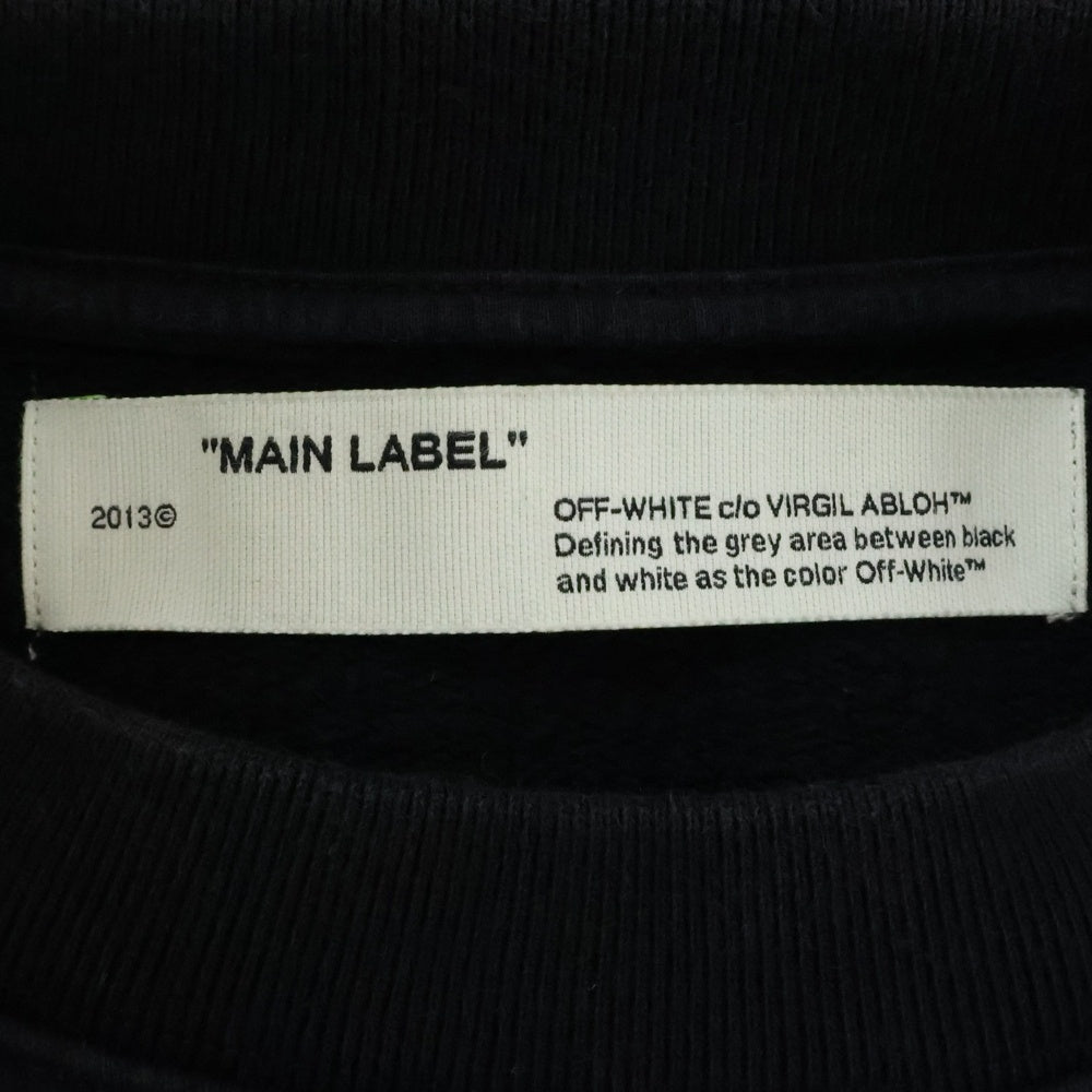 OFF-WHITE(オフホワイト) 19AW アロープリントクルーネックスウェットトレーナー ブラック OMBA035E19E30015