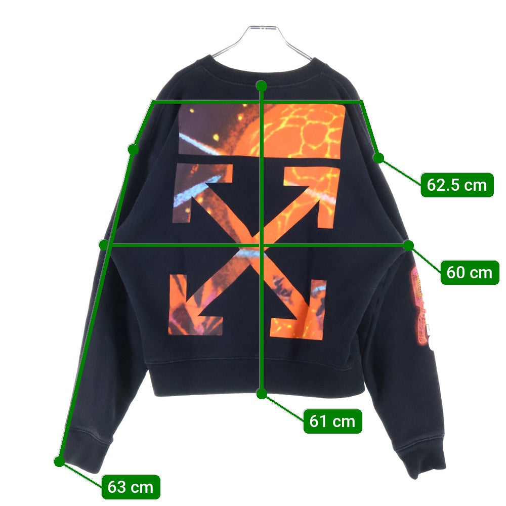 OFF-WHITE(オフホワイト) 19SS Hands Print Sweatshirt クルーネックスウェットトレーナー ブラック OMBA035S19D25016