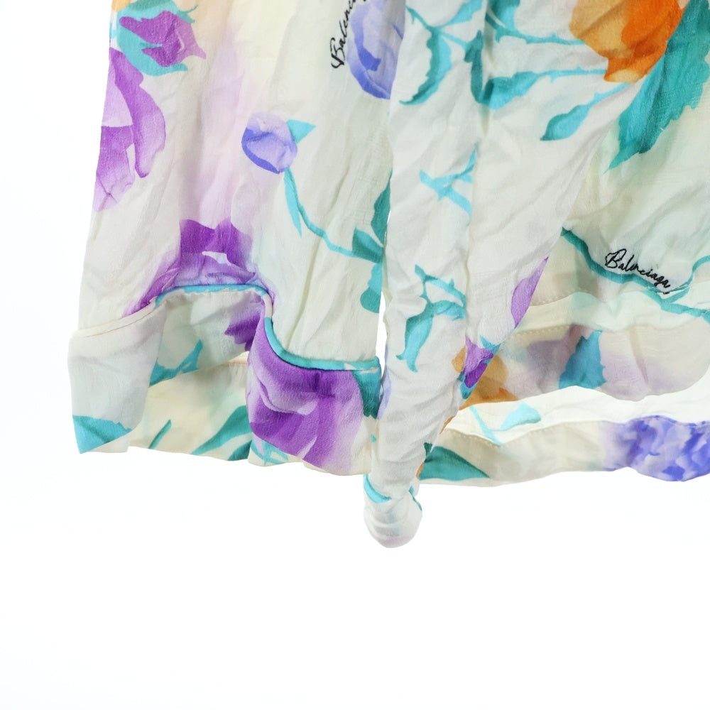 BALENCIAGA(バレンシアガ) フラワー総柄 シルク 長袖シャツ マルチカラー レディース 602450 TGLS4