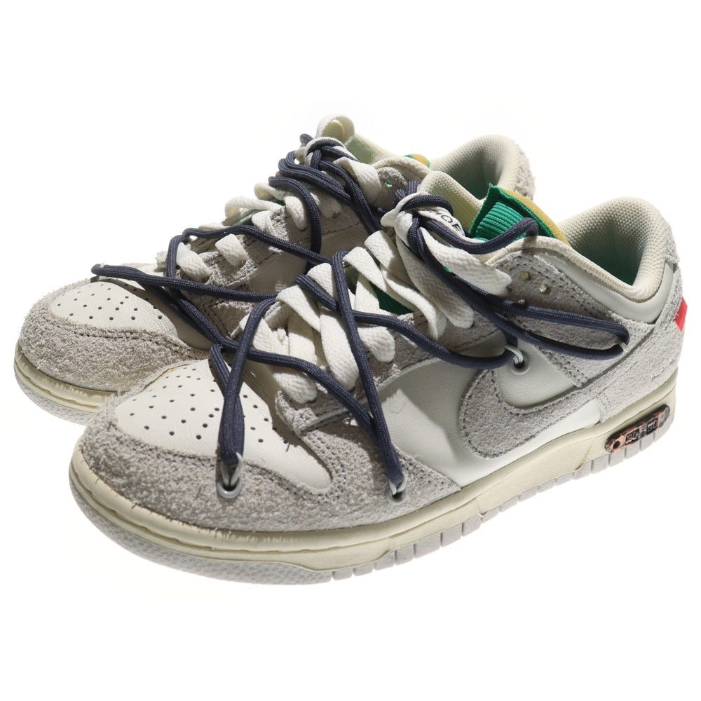 NIKE(ナイキ) ×OFF WHITE DUNK LOW The 50 Collection Lot 19 DJ0950-119 オフホワイト ダンクロー ローカットスニーカー シューズ グレー/オレンジ US5/23.5cm