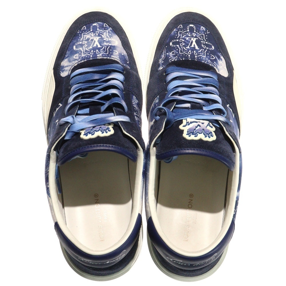 LOUIS VUITTON(ルイヴィトン) 22AW LVオリライン モノグラムペイズリー ローカット スニーカー ブルー MS0242