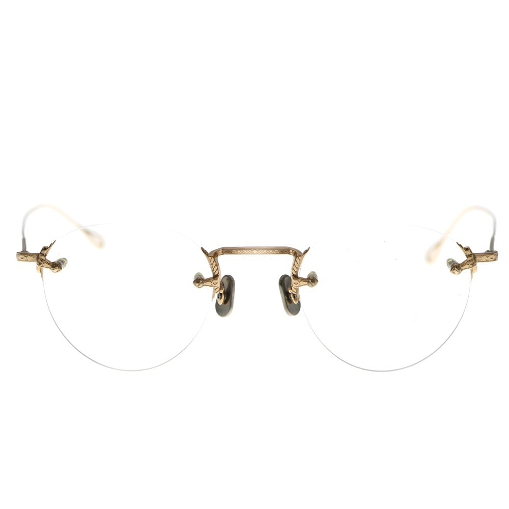 EYEVAN(アイヴァン) MODEL 140 サイドメタルフレーム ラウンド型 クリアレンズ サングラス ゴールド