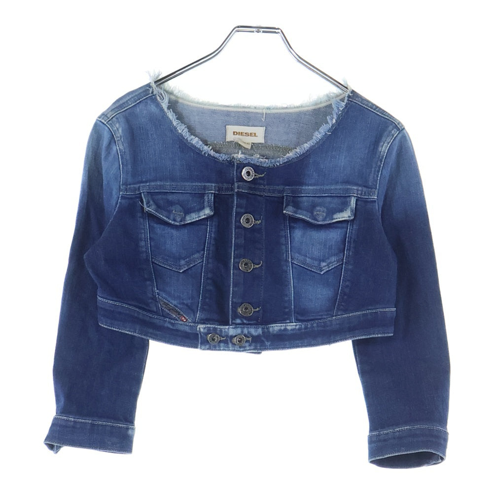 DIESEL(ディーゼル) ショート丈 デニムジャケット ジージャン インディゴ レディース