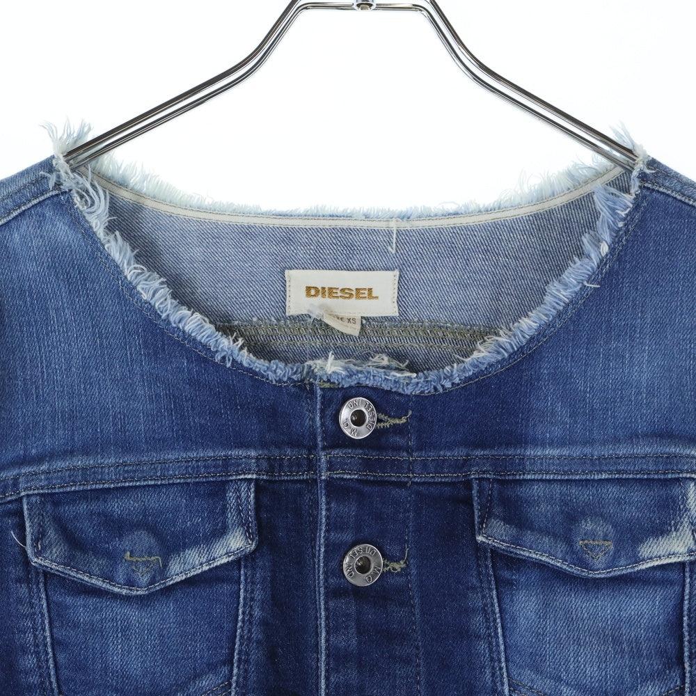DIESEL(ディーゼル) ショート丈 デニムジャケット ジージャン インディゴ レディース