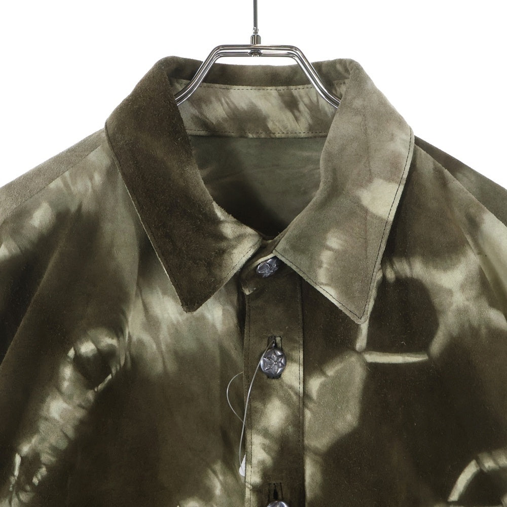 クロムハーツ サイズ:XXL バックフレアニーダガージップスエードレザージャケット 中古 SS07 CHROME HEARTS(クロムハーツ) バックフレアニー スター スウェード