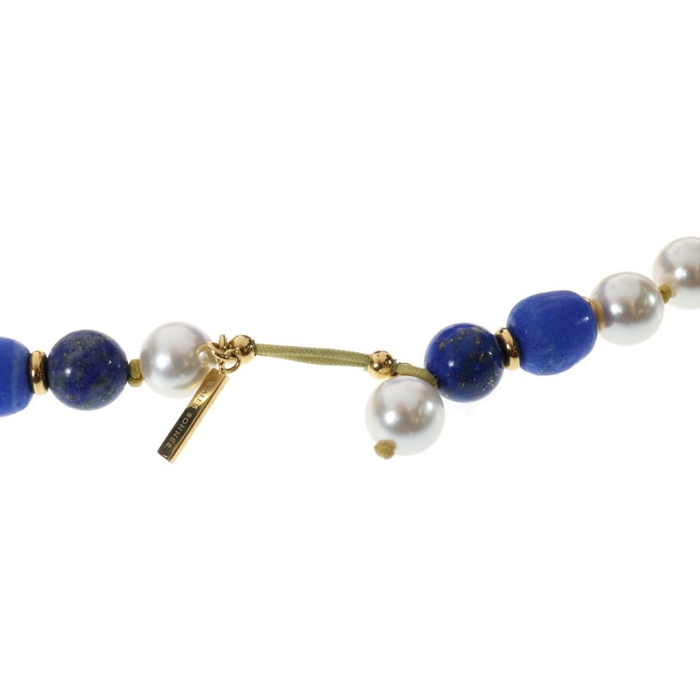 Wales Bonner(ウェールズ ボナー) Story Necklace UA24NK02 クリスタル パール ネックレス ブルー レディース