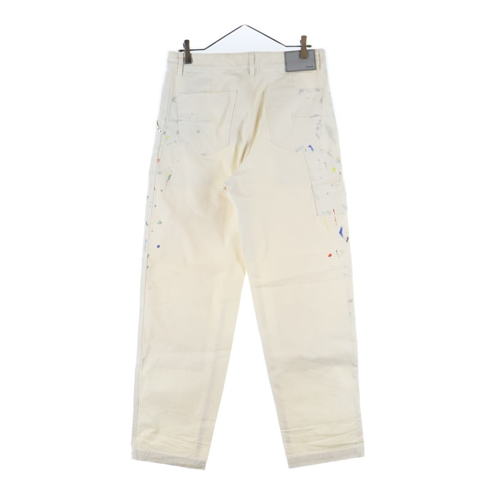 DIOR(ディオール) 21SS CARPENTER PANT ペイント加工 カーペンターパンツ ホワイト 183D023AY997