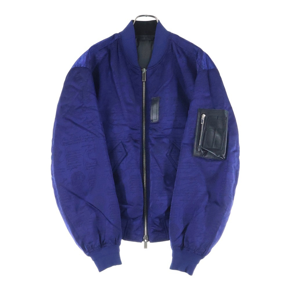 Berluti(ベルルッティ) カリグラフィ総柄 ナイロン ボンバージャケット ブルー