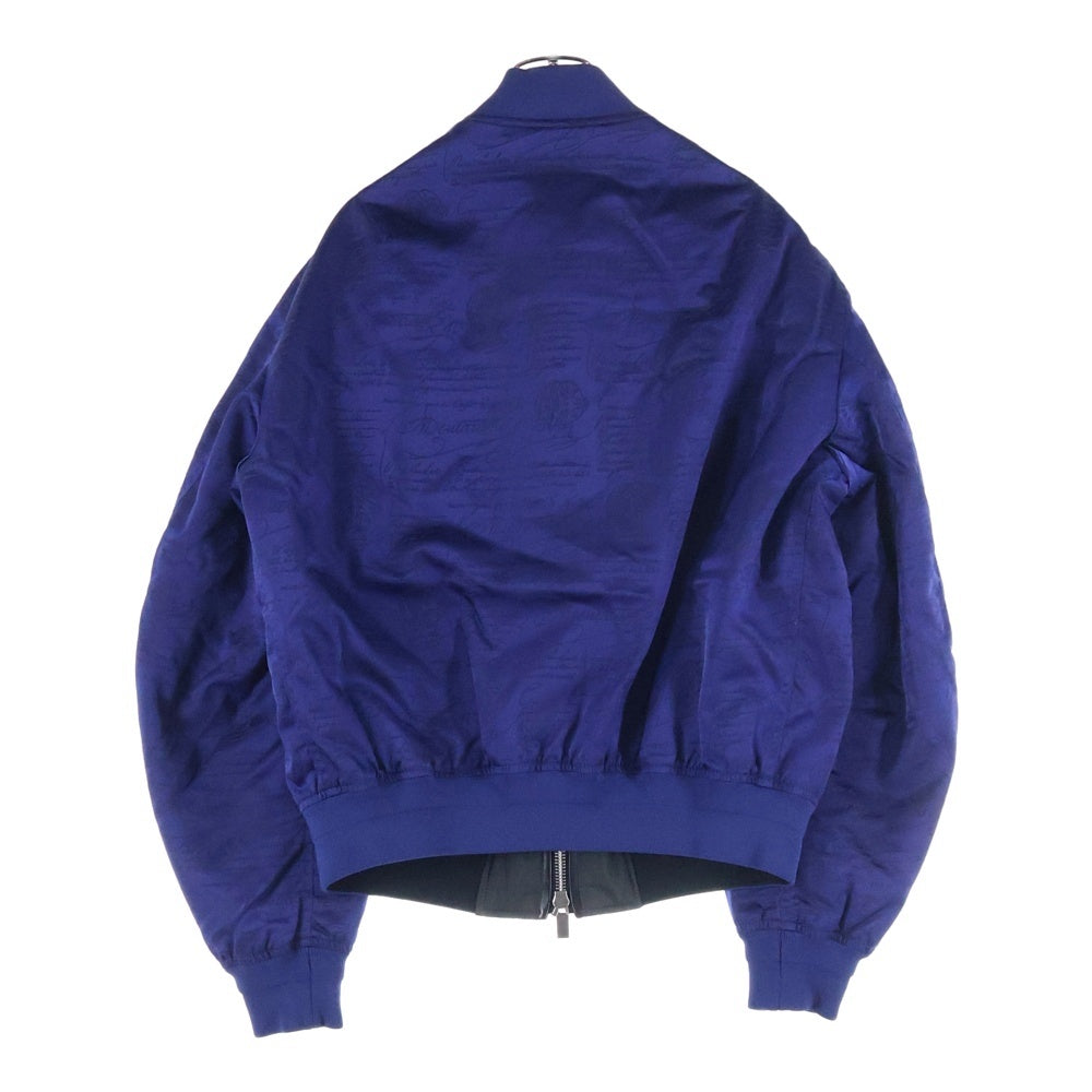 Berluti(ベルルッティ) カリグラフィ総柄 ナイロン ボンバージャケット ブルー
