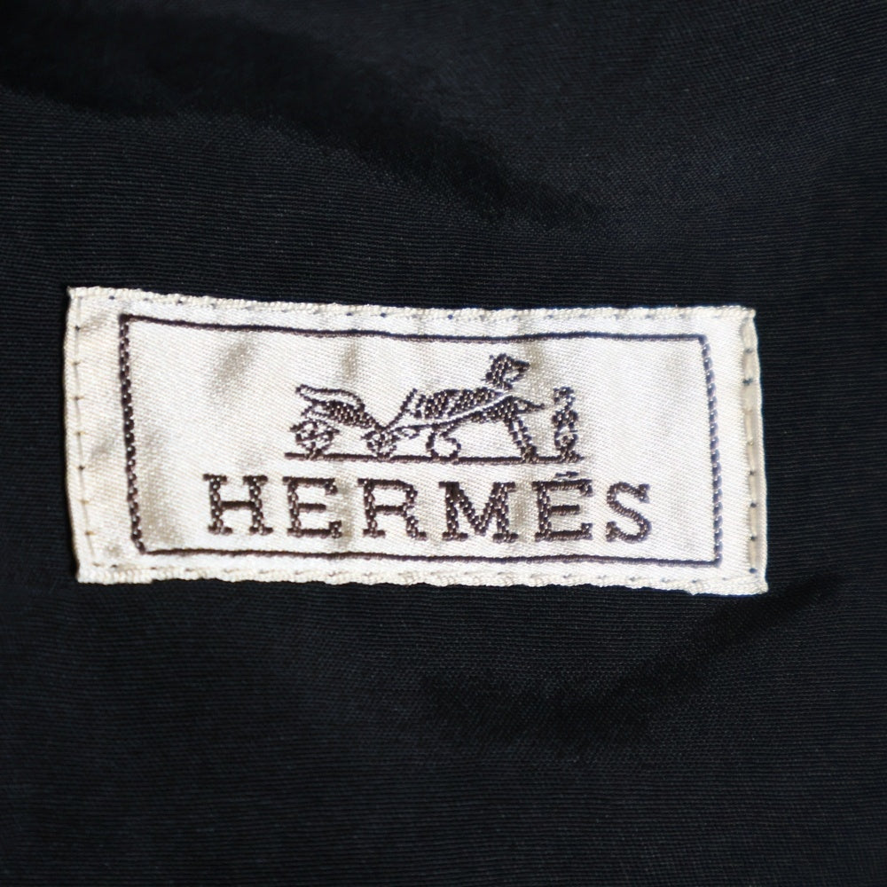 HERMES(エルメス) ジップアップ Vネック カーディガン ブラック