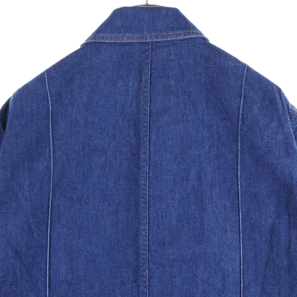 LOEWE(ロエベ) アナグラムロゴレザーパッチ デニムジャケット カバーオール インディゴ H526Y13X20