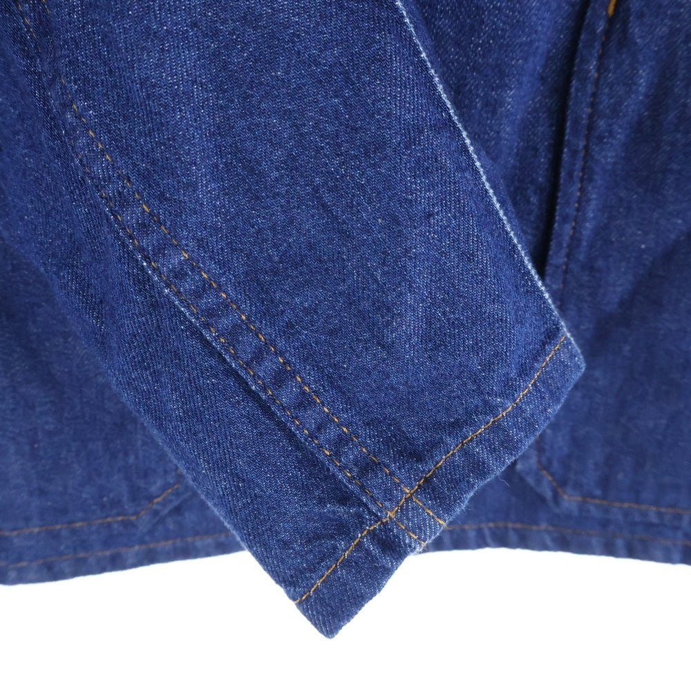 LOEWE(ロエベ) アナグラムロゴレザーパッチ デニムジャケット カバーオール インディゴ H526Y13X20