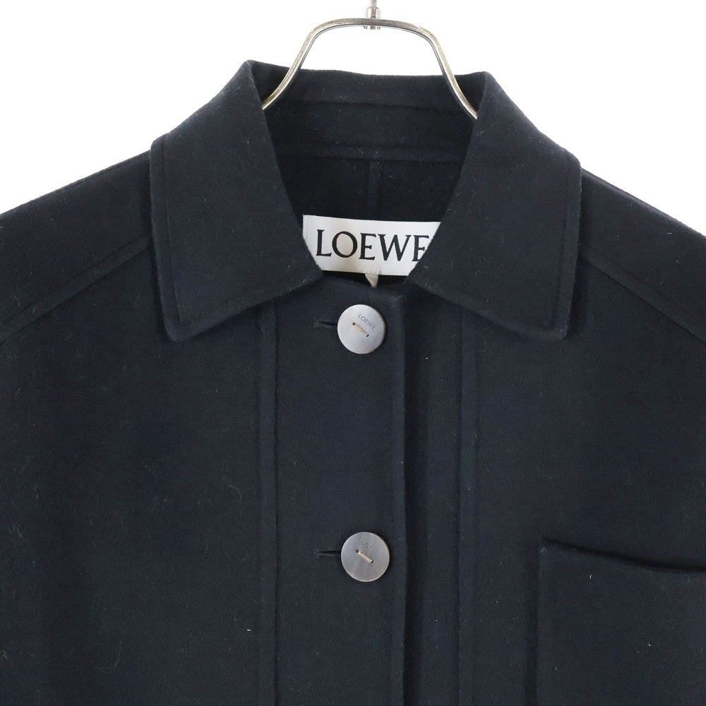 LOEWE(ロエベ) アナグラムロゴレザーパッチ カシミア混 ウール