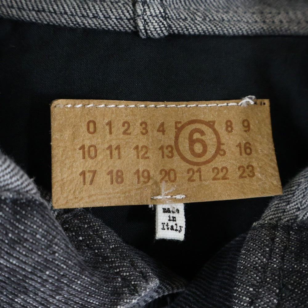 MM6 Maison Margiela(エムエムシックスメゾンマルジェラ) 24SS Hooded denim jacket デニムジャケット グレー SH0AM0003