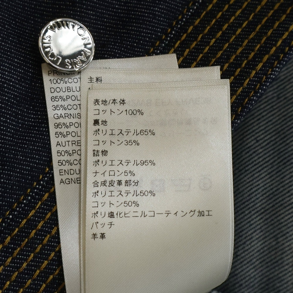 LOUIS VUITTON(ルイヴィトン) 24AW LVアシンメトリックデニムジャケット インディゴ RW242WB EFY FRVE36