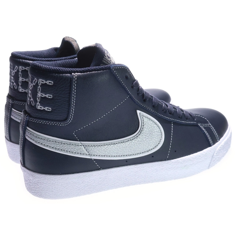 NIKE(ナイキ) ×Mason Silva ZOOM BLAZER MID MS QS DZ7260-400 メイソン シルバ ズーム ブレザー ミッドカットスニーカー ネイビー US9.5/27.5cm