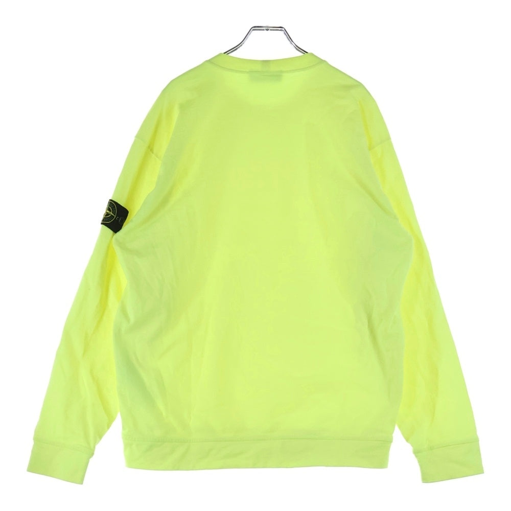 STONE ISLAND(ストーンアイランド) 袖ロゴワッペン付 クルーネック 長袖Tシャツ イエロー 801563750