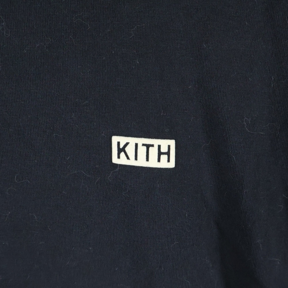 KITH(キス) フロントフェルトロゴ クルーネック 長袖Tシャツ ブラック 25-070-060-0003-7-0