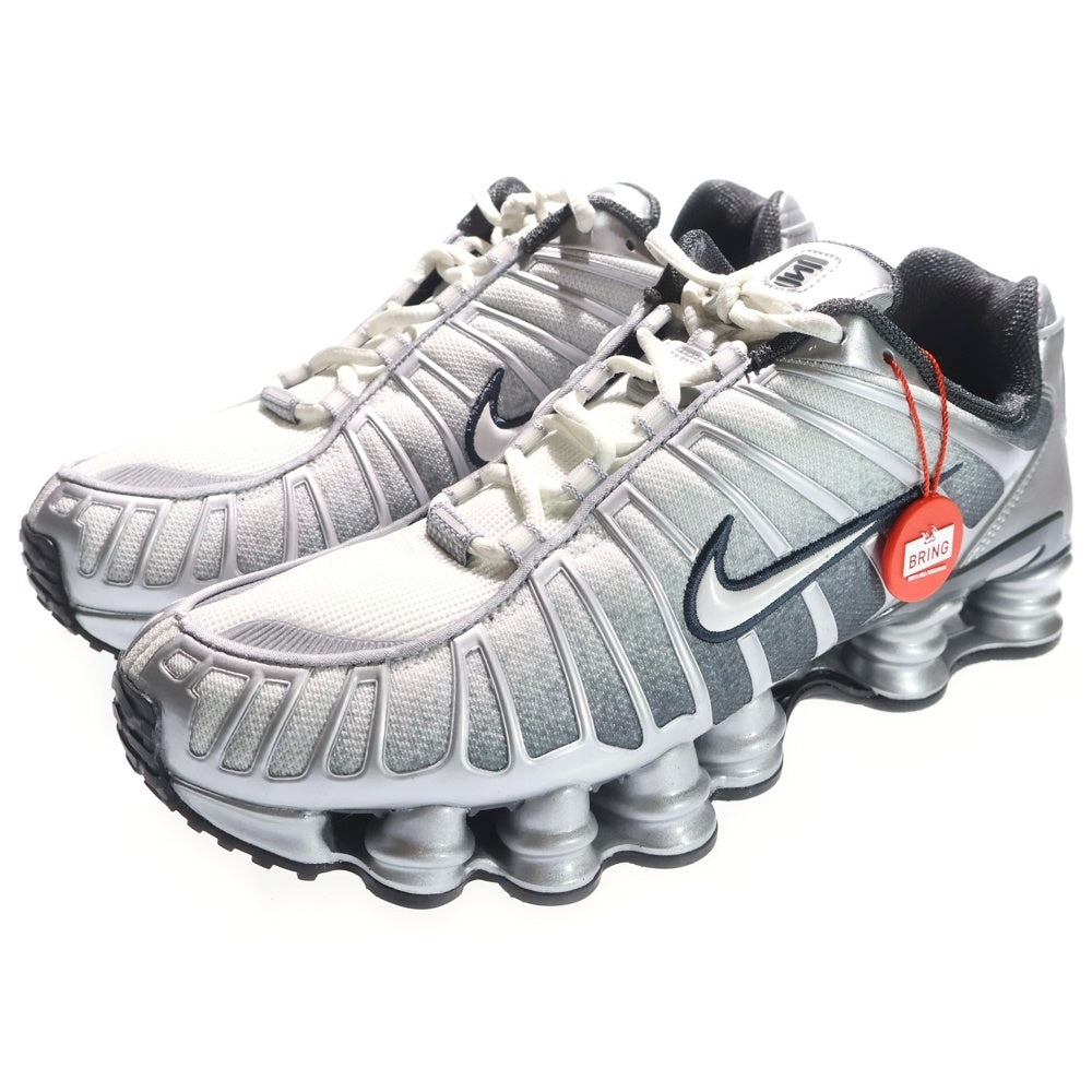 NIKE(ナイキ) SHOX TL PRINT METALLIC SILVER/SUMMIT WHITE-WOLF ショックス メタリック ローカットスニーカー シルバー US10/28.0cm IH4466-095
