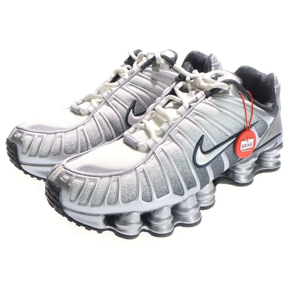 NIKE(ナイキ) SHOX TL PRINT METALLIC SILVER/SUMMIT WHITE-WOLF ショックス メタリック ローカットスニーカー シルバー US10/28.0cm IH4466-095