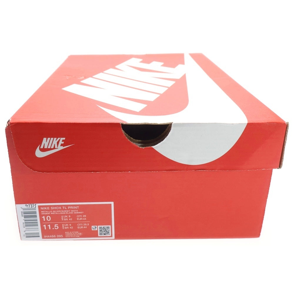 NIKE(ナイキ) SHOX TL PRINT METALLIC SILVER/SUMMIT WHITE-WOLF ショックス メタリック ローカットスニーカー シルバー US10/28.0cm IH4466-095