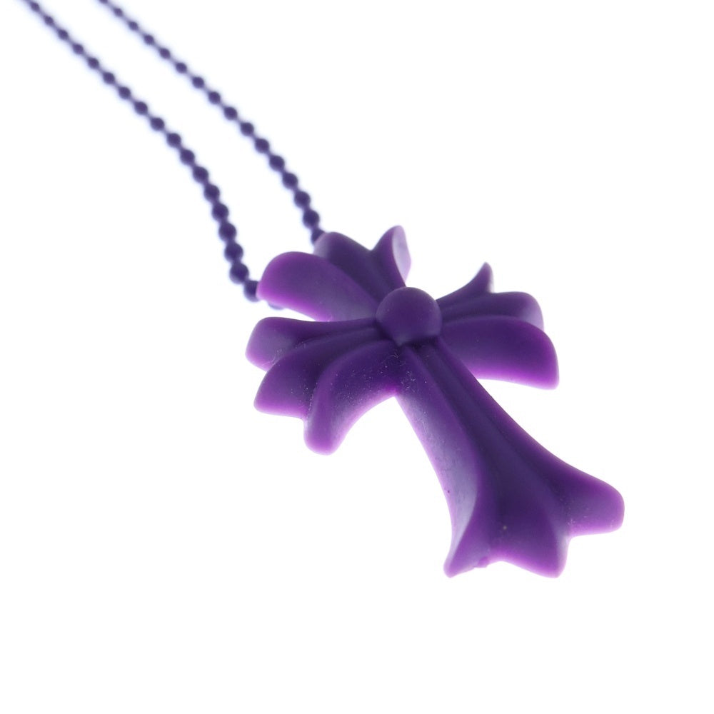 CHROME HEARTS(クロムハーツ) RUBBER CH CRS SML スモールCHクロス ラバーネックレス シリコン パープル BCA306