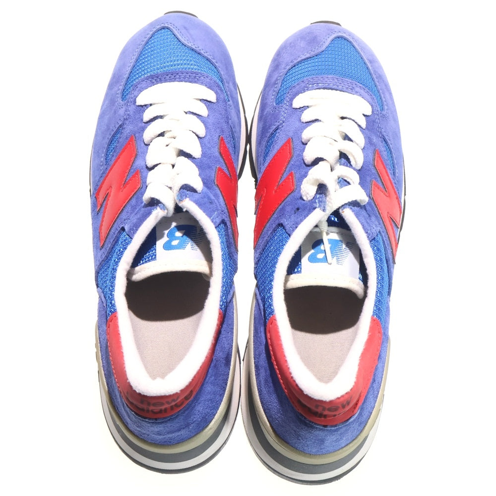 New Balance(ニューバランス) M990SB BOSTON MASS スウェードメッシュ ローカットスニーカー USA製 ブルー US9/27.0cm