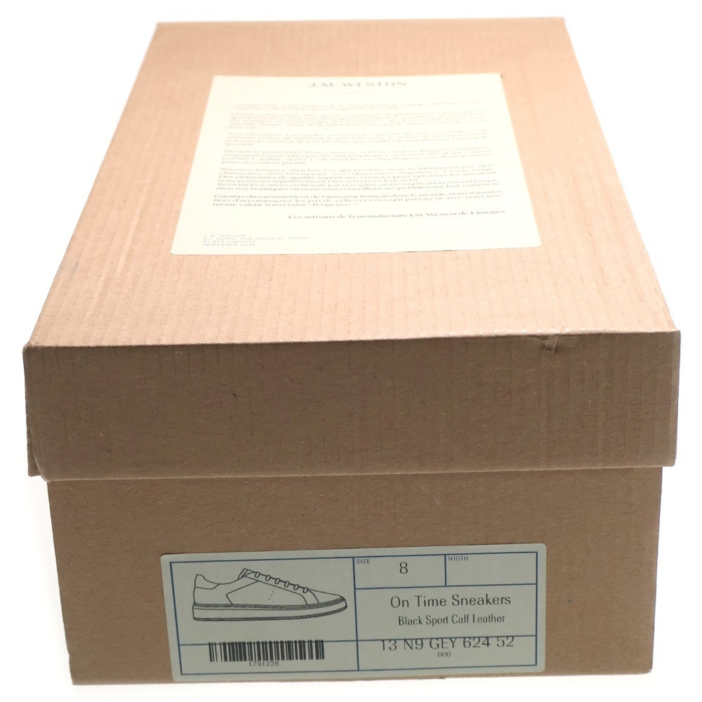 J.M.WESTON(ジェイエムウエストン) ON TIME SNEAKERS オンタイム カーフレザー ローカットスニーカー ブラック