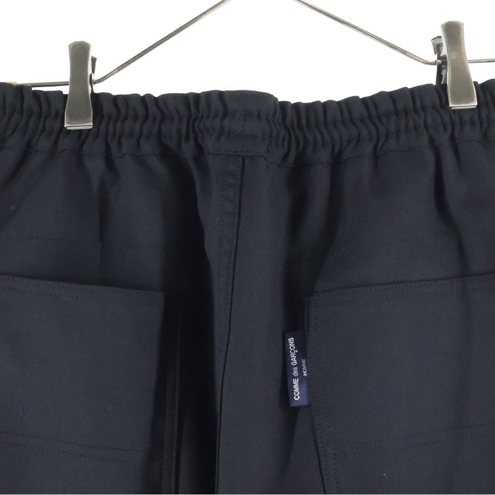 COMME des GARCONS HOMME(コムデギャルソンオム) 24AW ポリウールツイル ベイカーイージーパンツ ブラック HN-P034