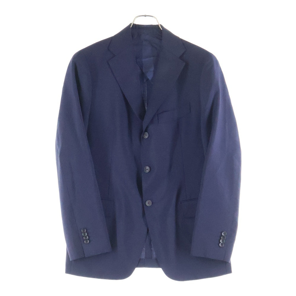 NO BRAND(ノーブランド) Artigianale アルティジャナーレ カノニコ社製生地使用 段返り3Bテーラードジャケット スラックスパンツ セットアップ スーツ ネイビー