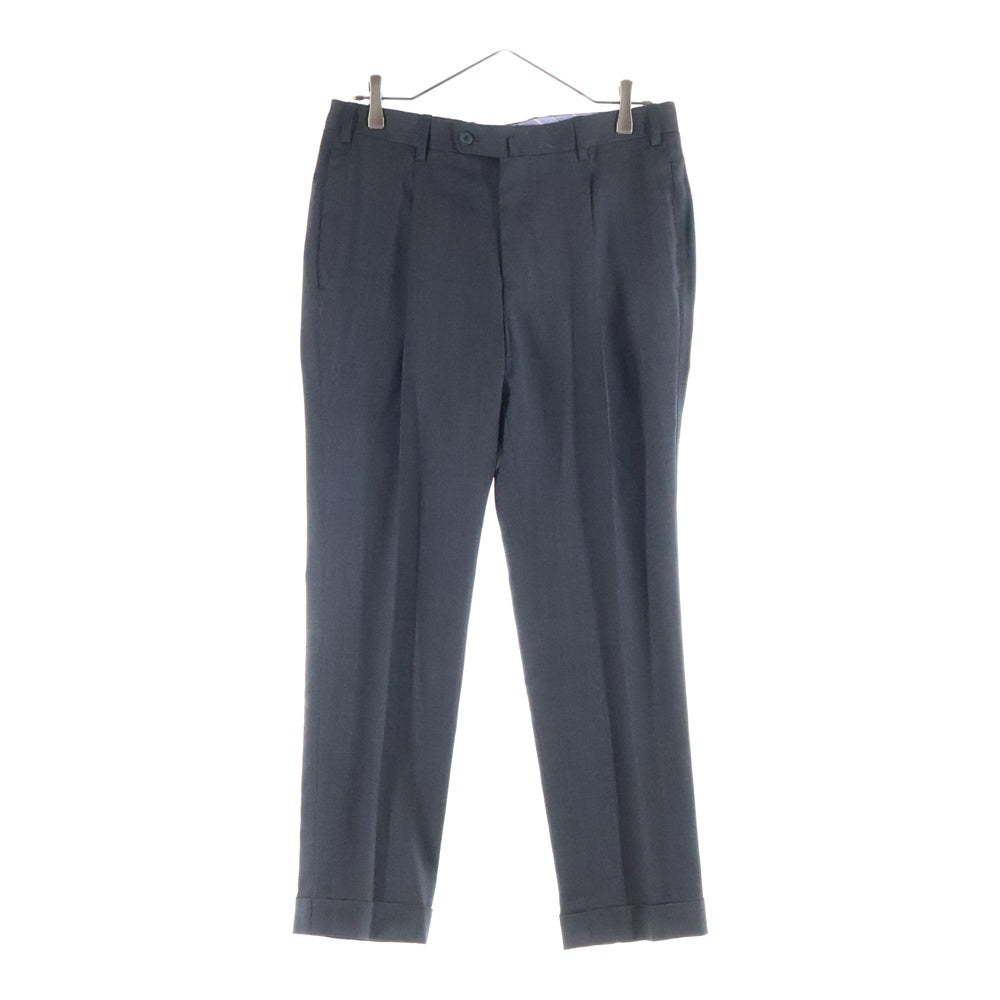 NO BRAND(ノーブランド) Artigianale アルティジャナーレ カルロバルベラ社製生地使用 サイドベンツ 段返り3Bテーラードジャケット スラックスパンツ セットアップスーツ グレー