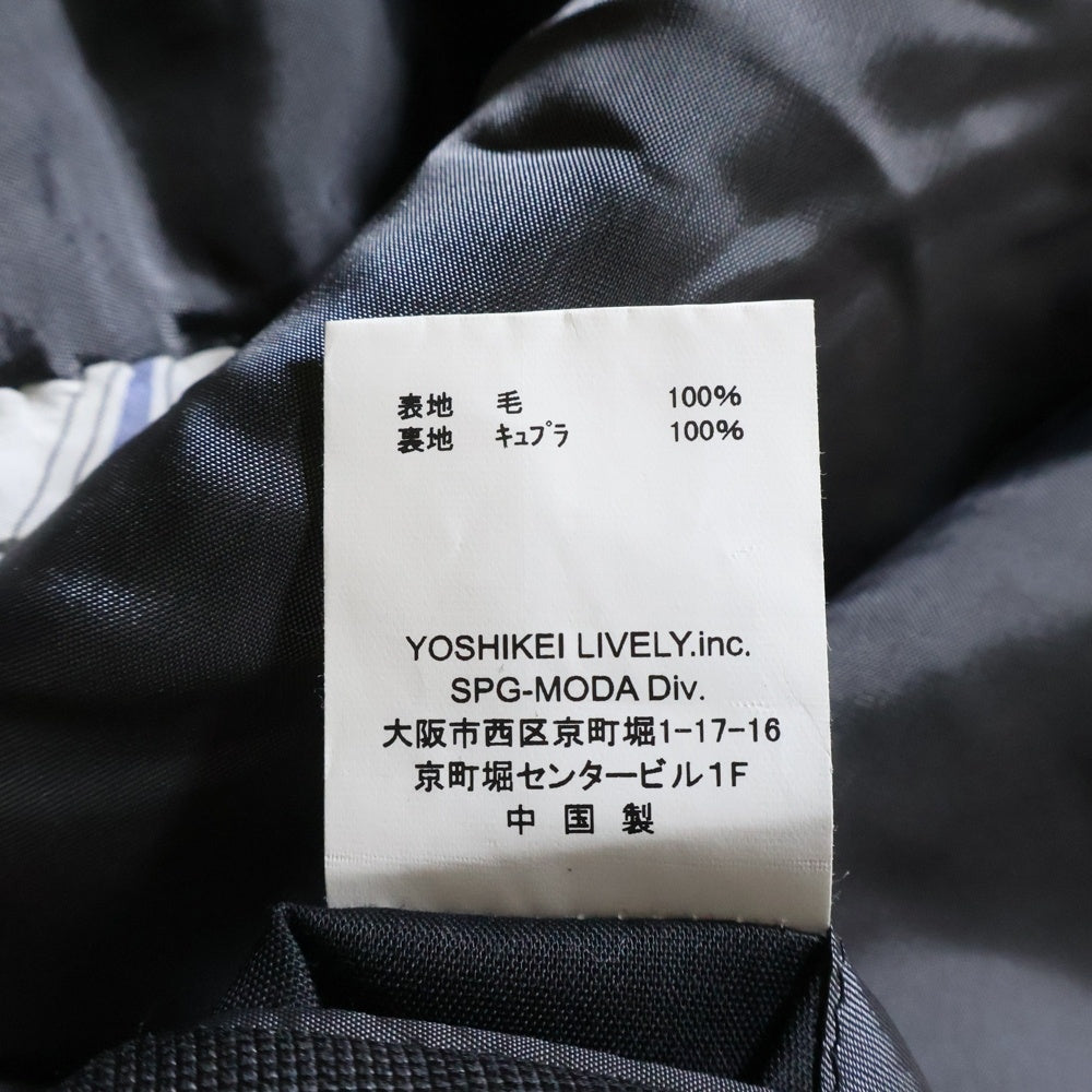 NO BRAND(ノーブランド) Artigianale アルティジャナーレ カルロバルベラ社製生地使用 サイドベンツ 段返り3Bテーラードジャケット スラックスパンツ セットアップスーツ グレー