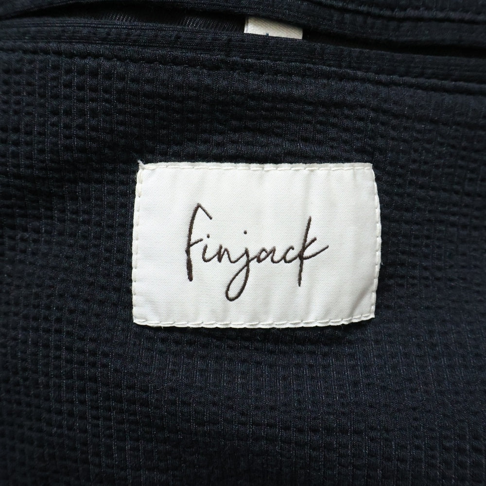 NO BRAND(ノーブランド) Finjack フィンジャック サイドベンツ コットンポリ 2Bテーラードジャケット イタリア製 ブラック FIN-SP19